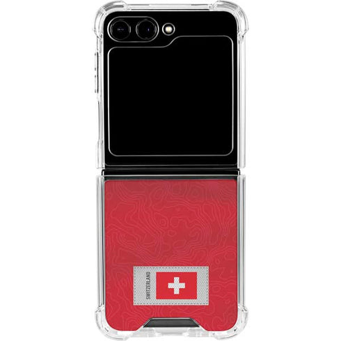 Switzerland Soccer Flag Galaxy Z Flip6 Clear Case